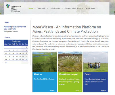 MoorWissen - our relaunched information platform (Pic: greifswaldmoor )