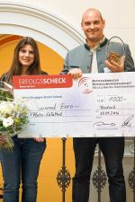 Preisträger Dr. Jenny Schulz und Balazs Baranyai beim Ideenwettbewerb MV (Foto: pixflut Jessica Brach)