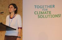 Franziska Tanneberger on peatlands at the BfN-side event on COP23 (Foto: Leticia Jurema)