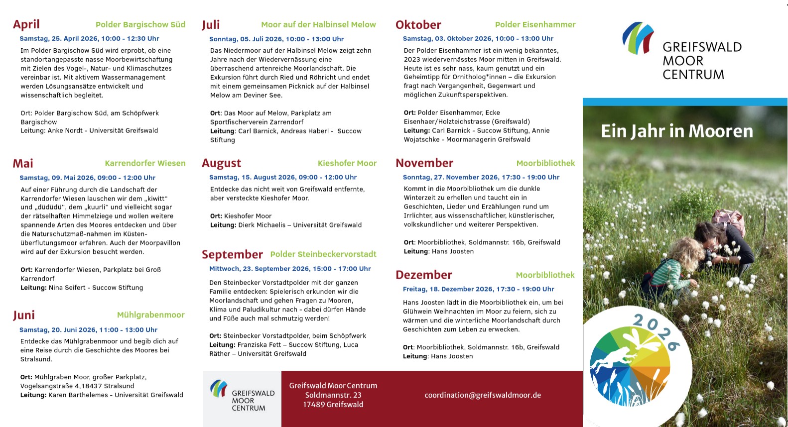 Moor-Exkursionen in Greifswald und Umgebung - Flyer Seite 1